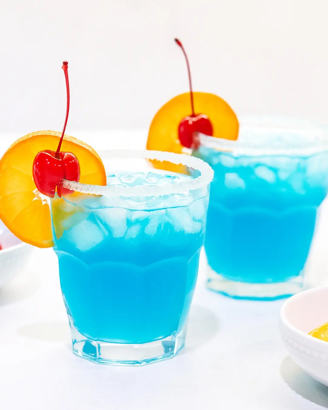 Finished Blue Lagoon Spritzer cocktail