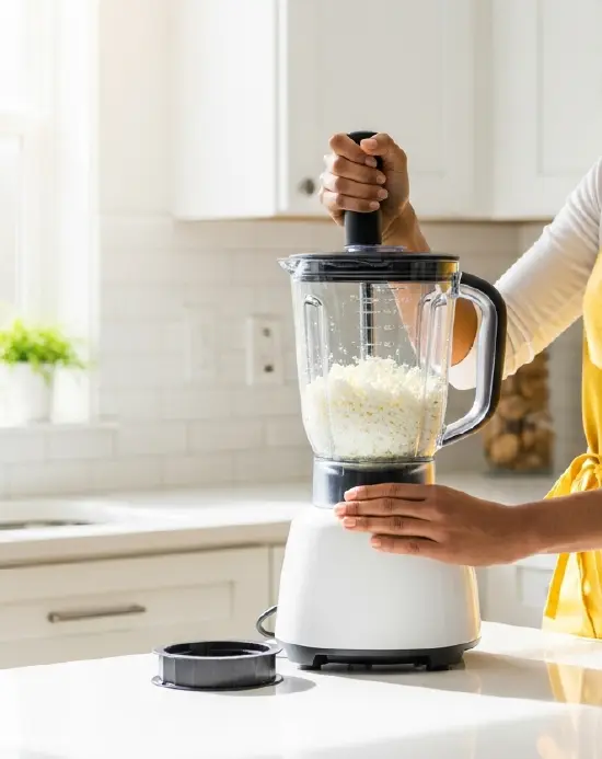 High Protein Cottage Cheese Bagels: Easy 3-Ingredient Recipe Blending cottage cheese into smooth dough
