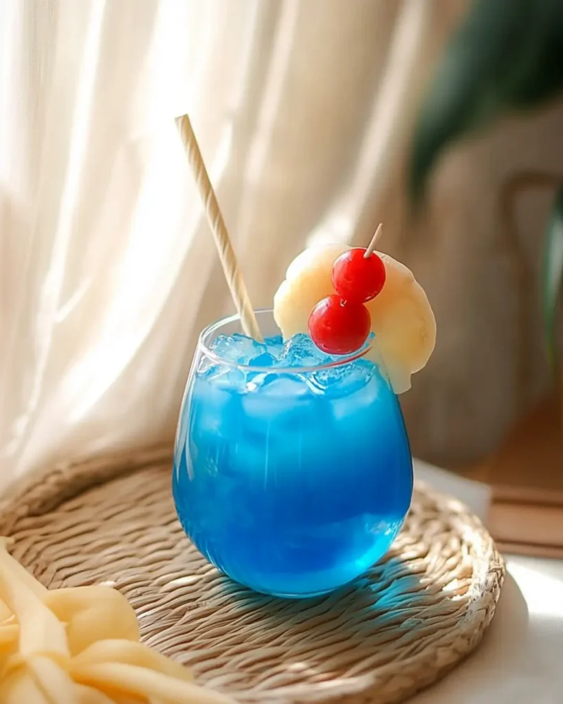 How to Make a Blue Hawaiian Cocktail: Easy Recipe & Tips Blue Hawaiian cocktail Blue Hawaiian Drink Garnished