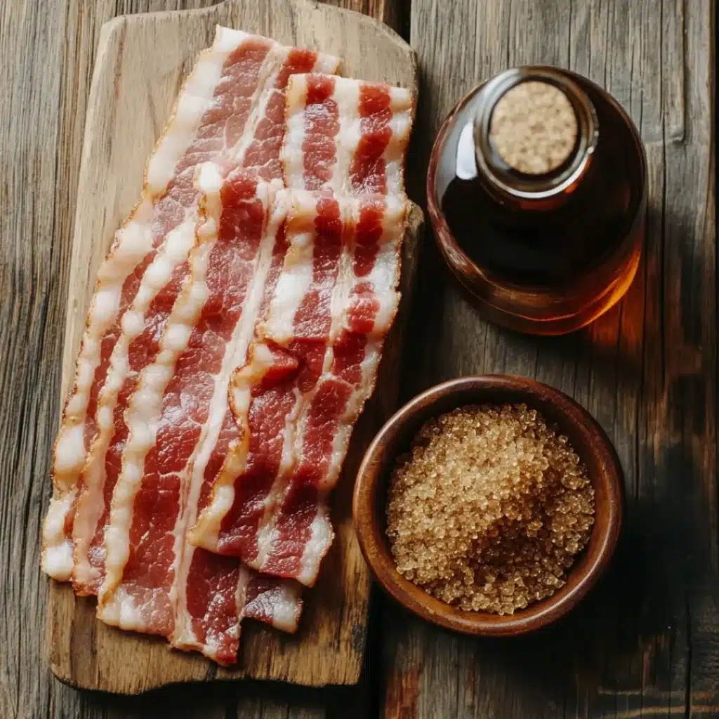 Ingredients for brown sugar bacon twist