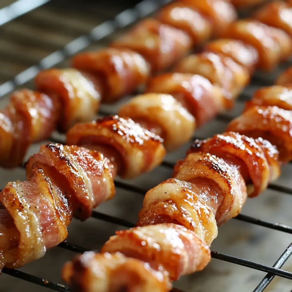 Freshly baked brown sugar bacon twists