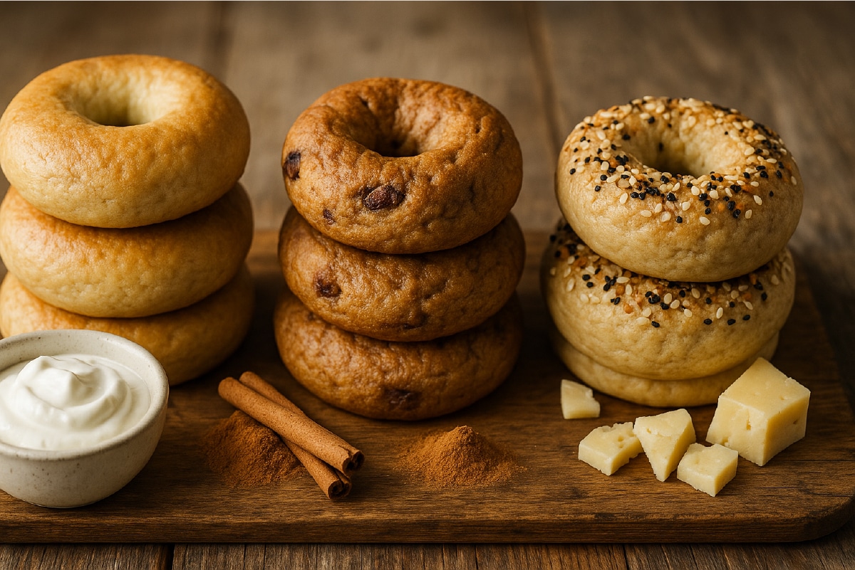 High protein bagel recipe breakfast photo