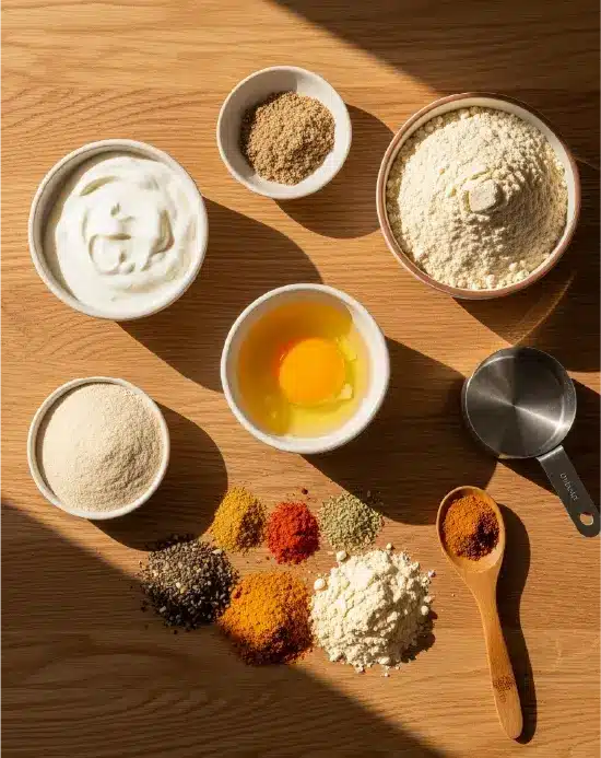Ingredients for gluten-free protein bagels including flour, yogurt, and toppings gluten-free protein bagel recipe
