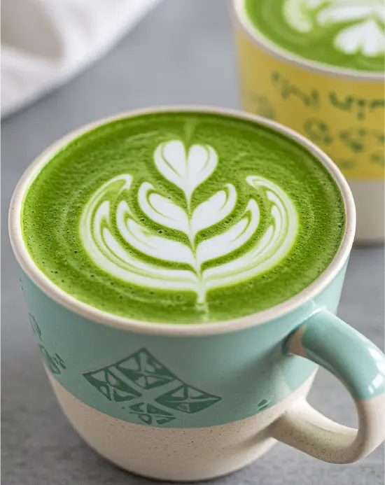 hot protein matcha latte version