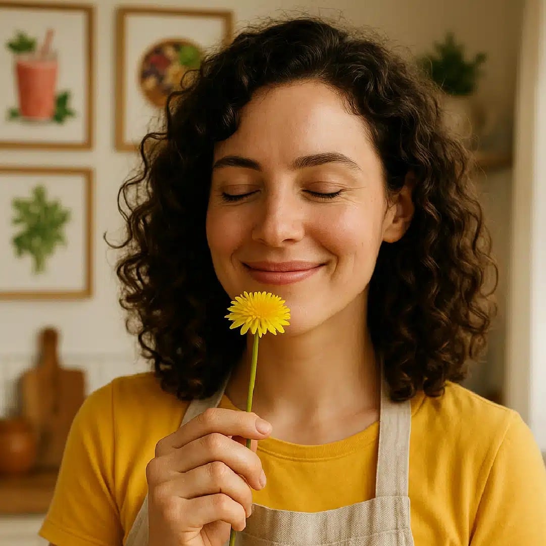 Olivia Marino like dandelions from the garden