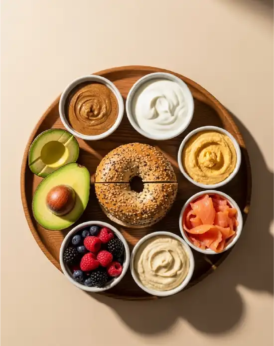 Macro-friendly bagel topping ingredients