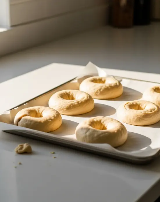 High Protein Cottage Cheese Bagels: Easy 3-Ingredient Recipe Raw high protein bagels ready to bake
