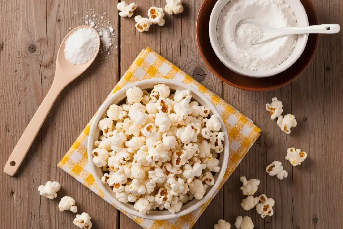 salt and vinegar popcorn seasoning in jar