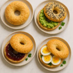 Served high-protein bagel breakfast