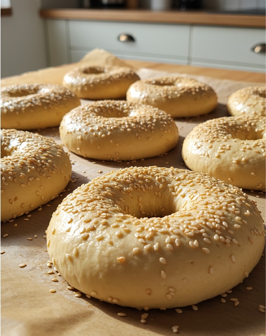 Protein Bagel Recipe with Cottage Cheese: Easy & Nourishing protein bagel recipe cottage cheese Shaped bagels before baking