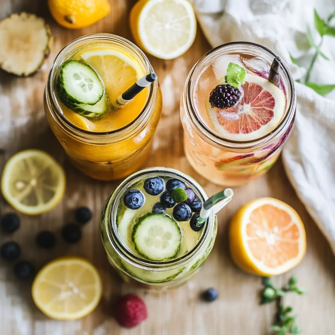 weight loss drinks in mason jars with natural ingredients