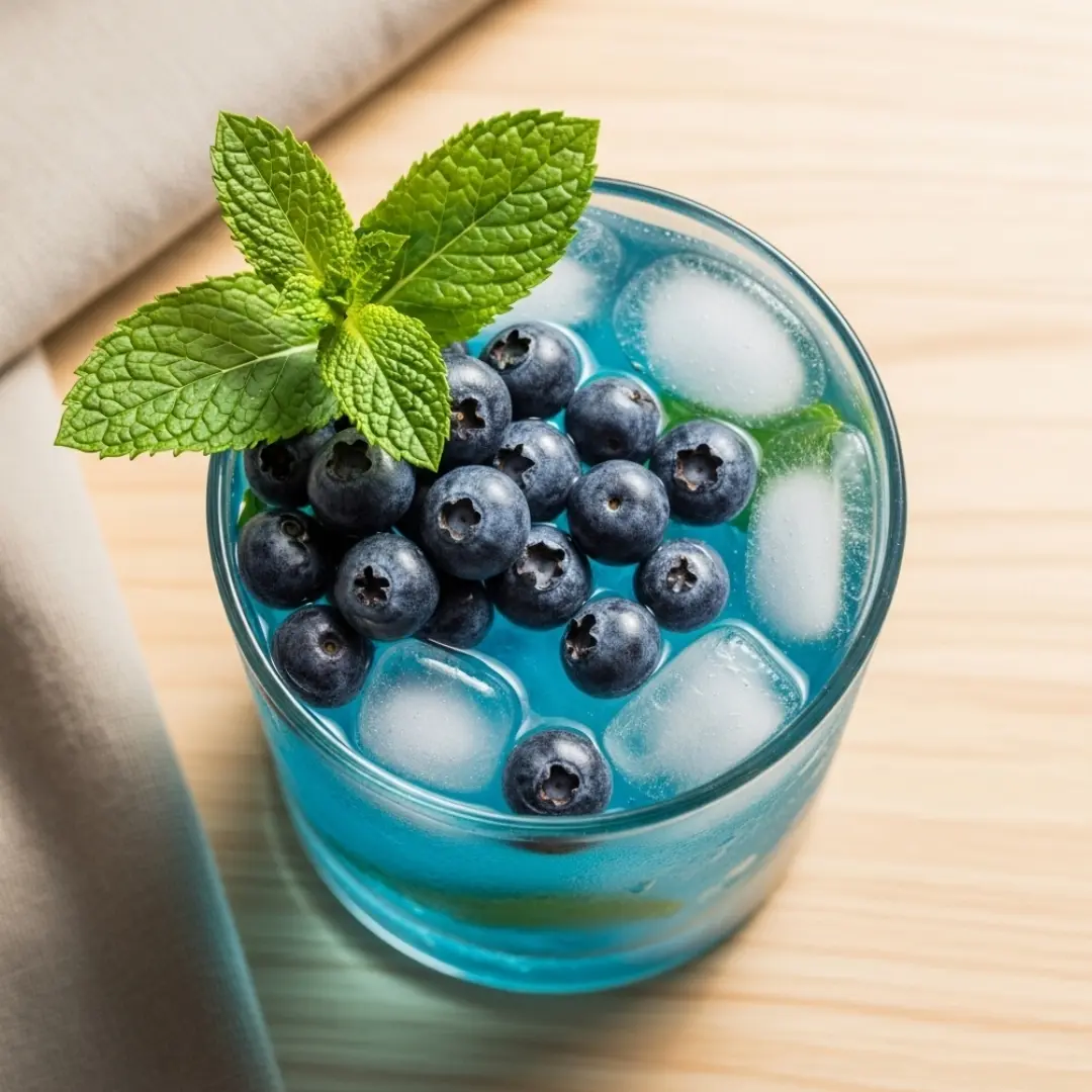 Blueberry Dream Mocktail Three Ways: Fresh, Floral & Fizzy Blueberry Dream Mocktail Blueberry Dream mocktail with floating blueberries and mint