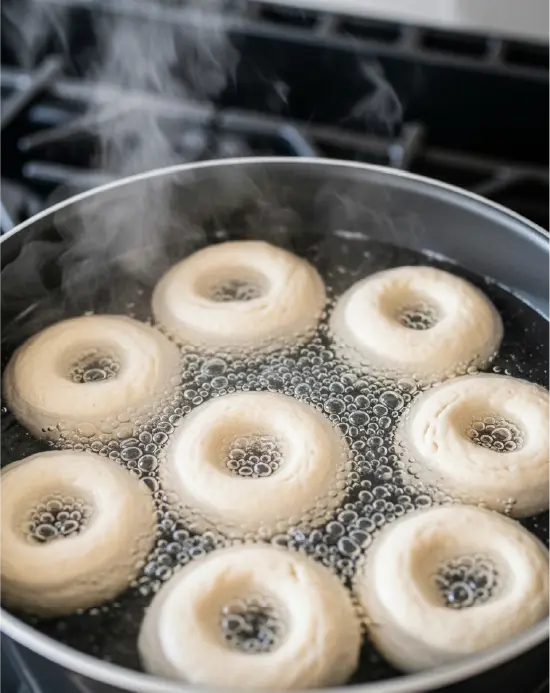 Gluten Free Flour Swap for Bagels: Tips, Blends & Easy Recipe gluten free flour swap for bagels Gluten-free bagels in boiling water - gluten free flour swap for bagels