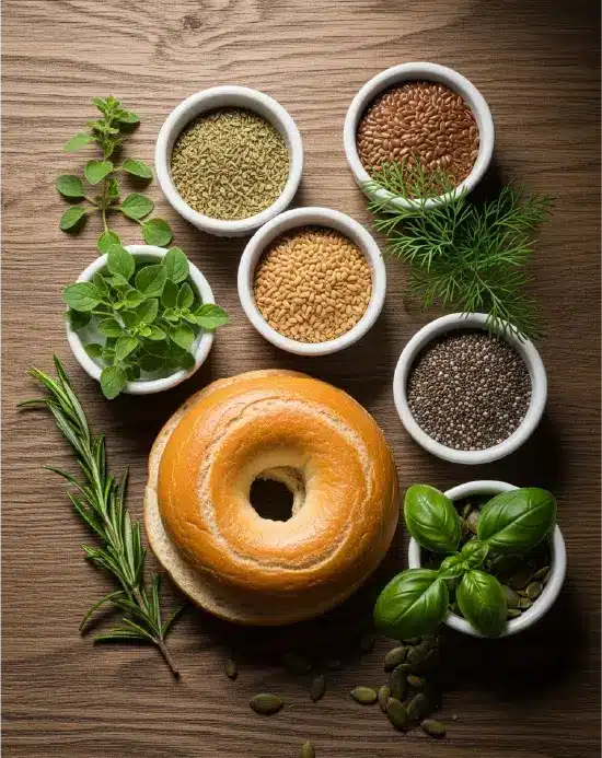 Herb & Seed Mix Protein Bagels: Easy Toppings That Nourish and Satisfy herb & seed mix for protein bagels Flat lay of herb and seed ingredients in bowls - herb & seed mix for protein bagels