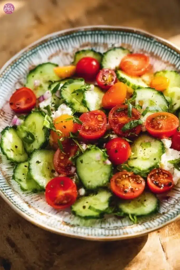 Easy Cucumber Cottage Cheese Salad recipe