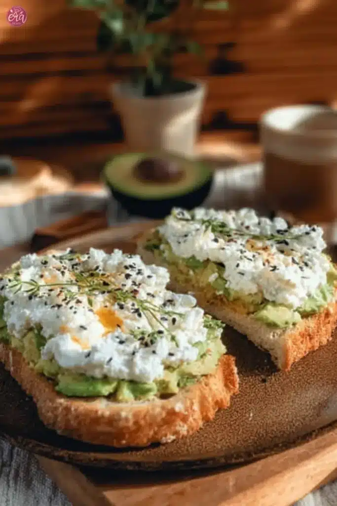 Creamy Cottage Cheese Avocado Toast recipe