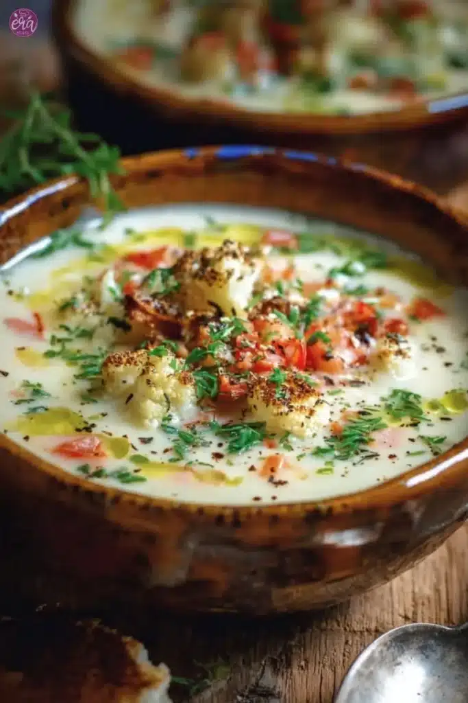 Mediterranean-Style Cauliflower Soup Recipe