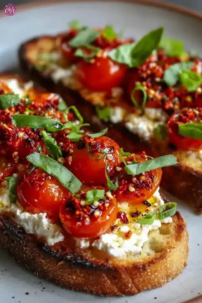Tomato and Cottage Cheese Toast recipe