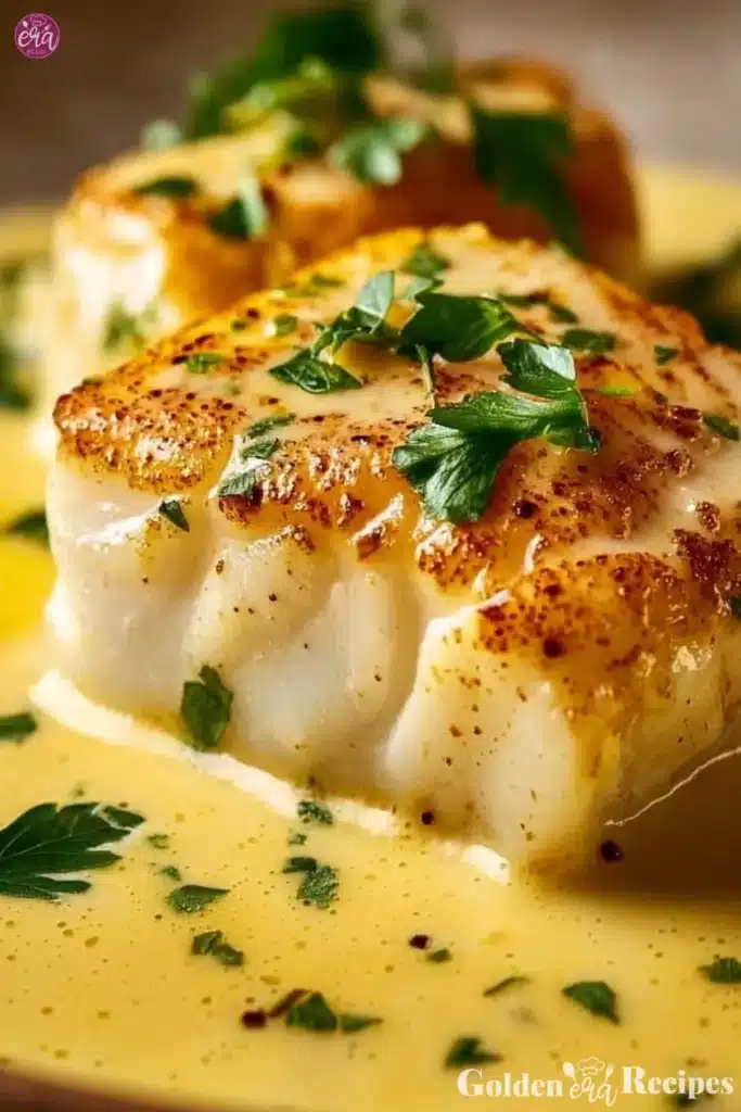 Baked Cod in Coconut Lemon Cream Sauce