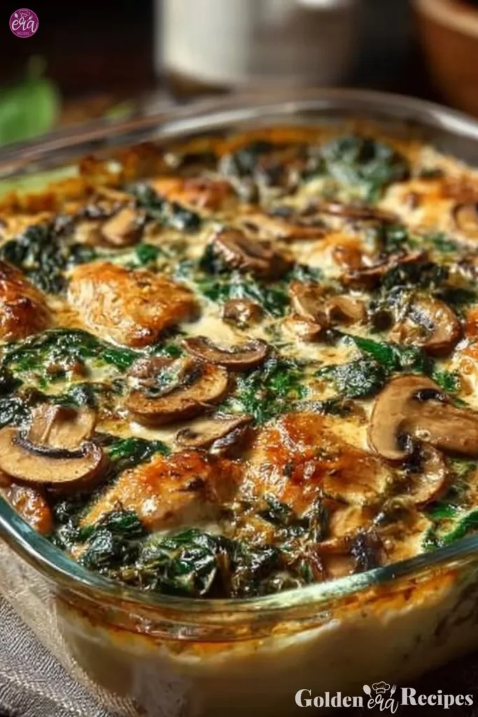 Chicken Spinach and Mushroom Low Carb
