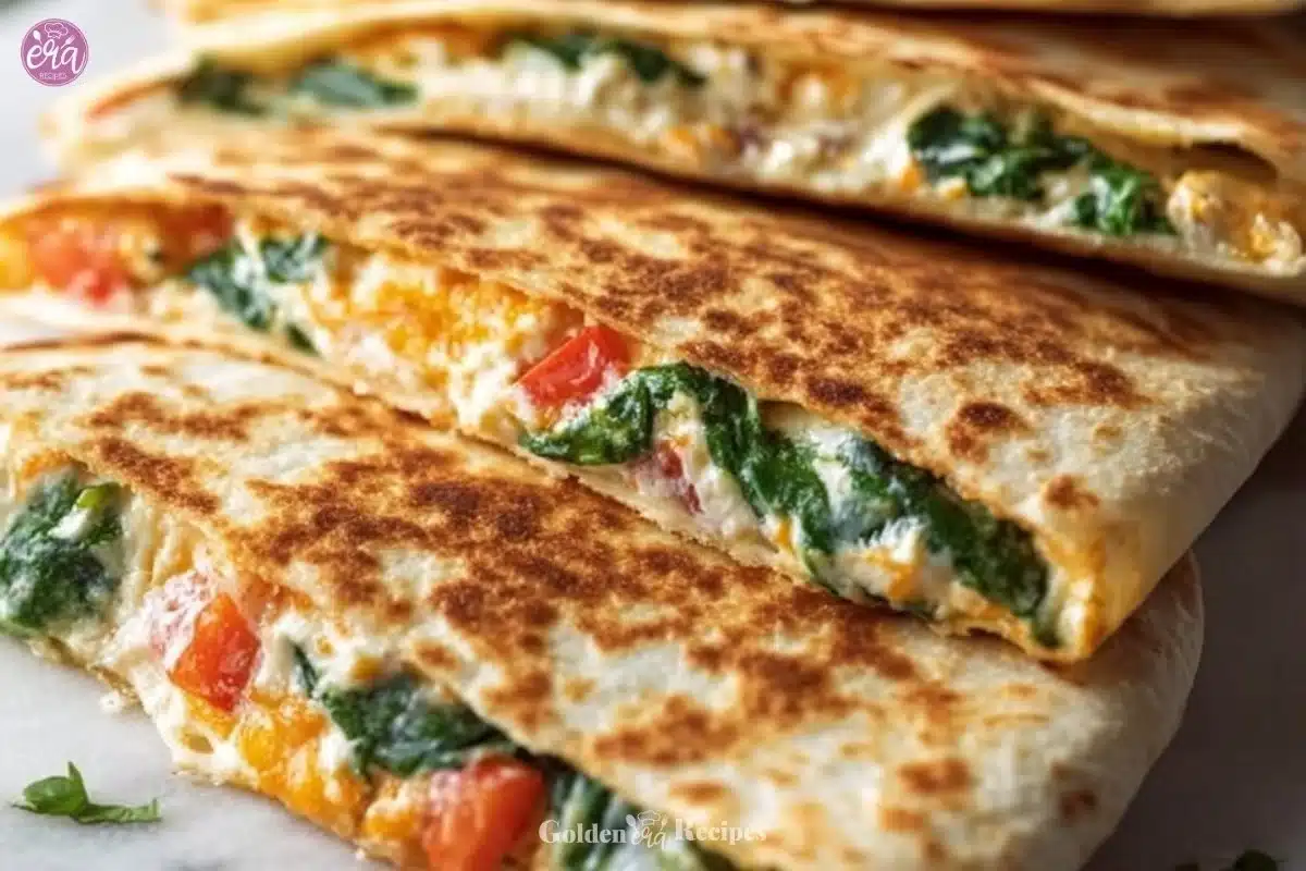 Delicious cottage cheese quesadillas served with salsa