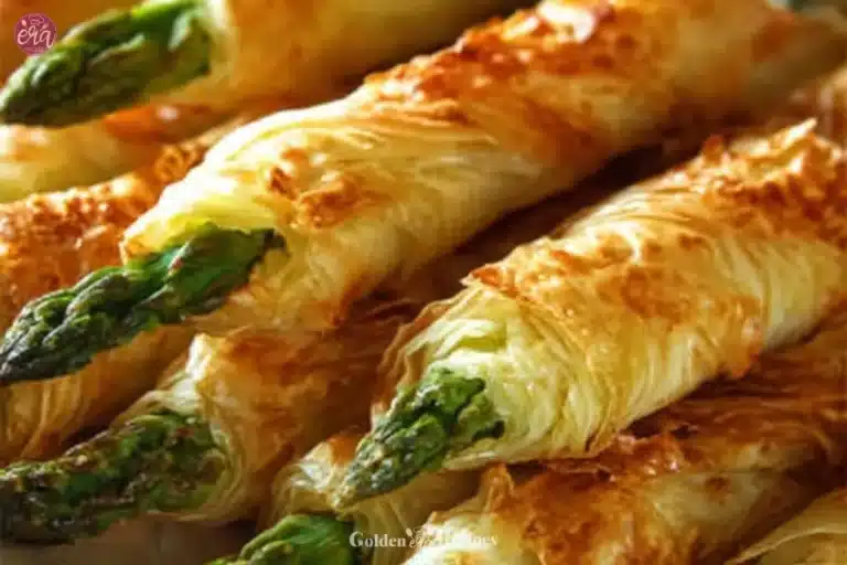 Crispy asparagus asiago spears garnished for a delicious appetizer