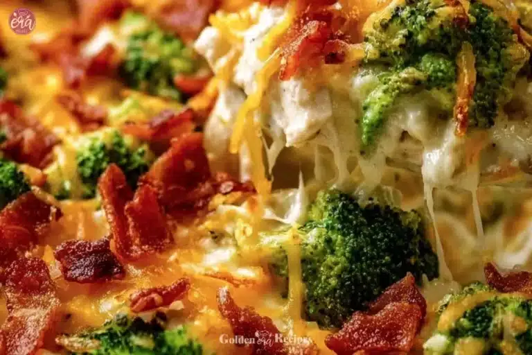 Delicious low carb chicken casserole served in a dish