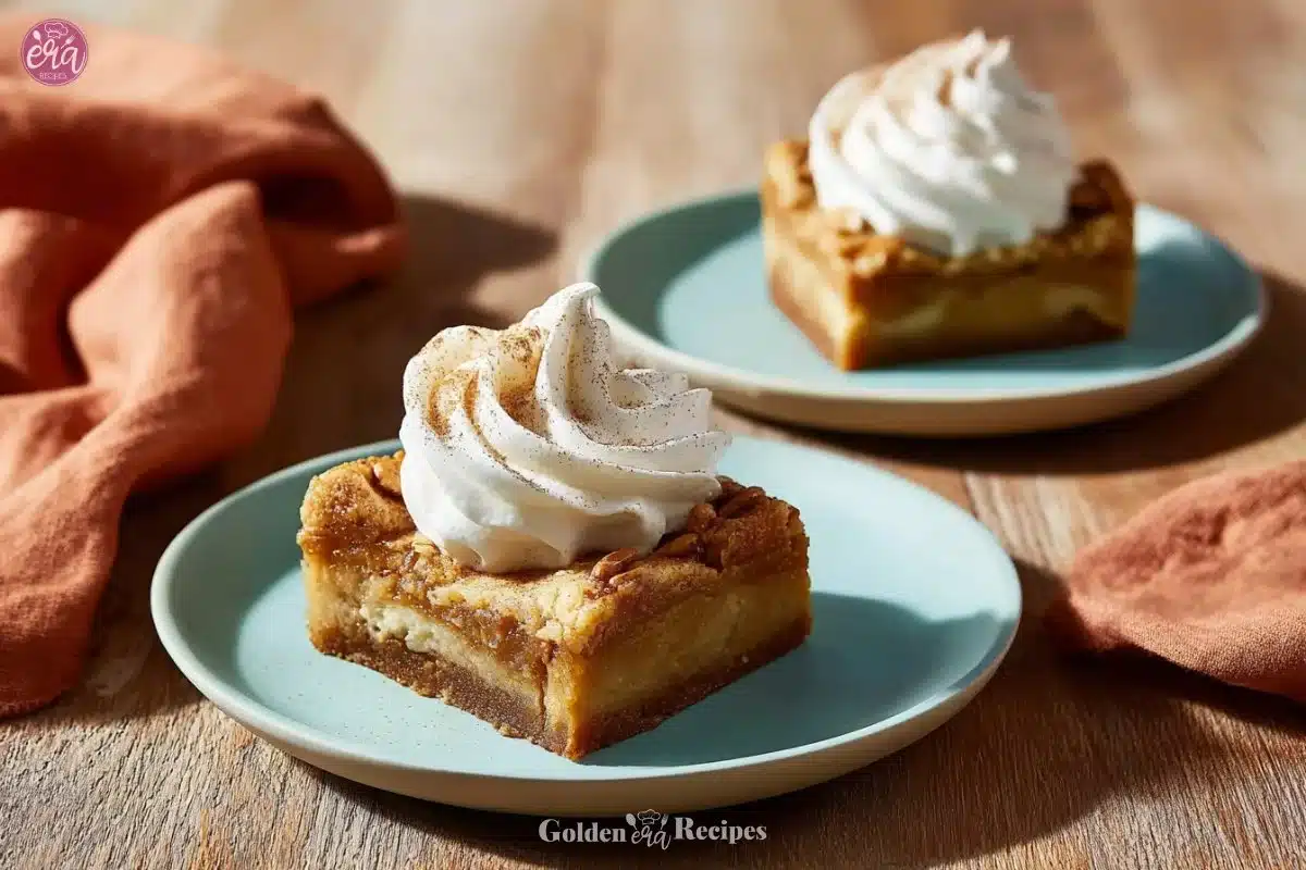 Delicious easy pumpkin dessert topped with whipped cream