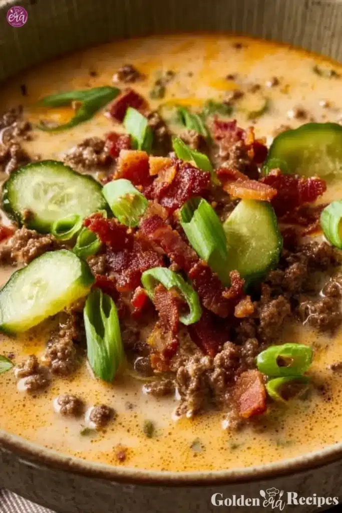 Keto Cheeseburger Soup for Easy Low Carb Comfort Meals