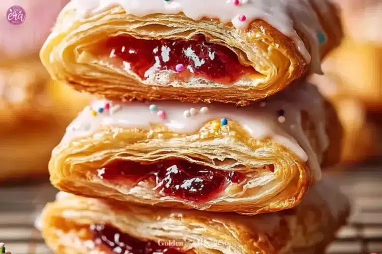 Homemade Protein Pop Tarts with delicious filling and icing