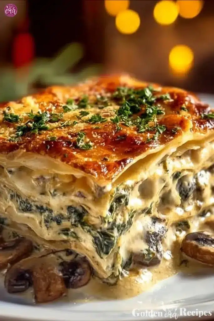 Spinach & Mushroom Lasagna for Cozy Comfort and Flavor 3 easy Spinach & Mushroom Lasagna
