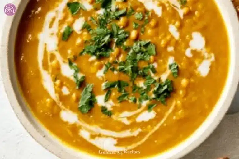 Vegan Pumpkin Lentil Soup: A Nourishing Hug in a Bowl for Chilly Nights 5 Bowl of vegan pumpkin lentil soup garnished with herbs and served with bread
