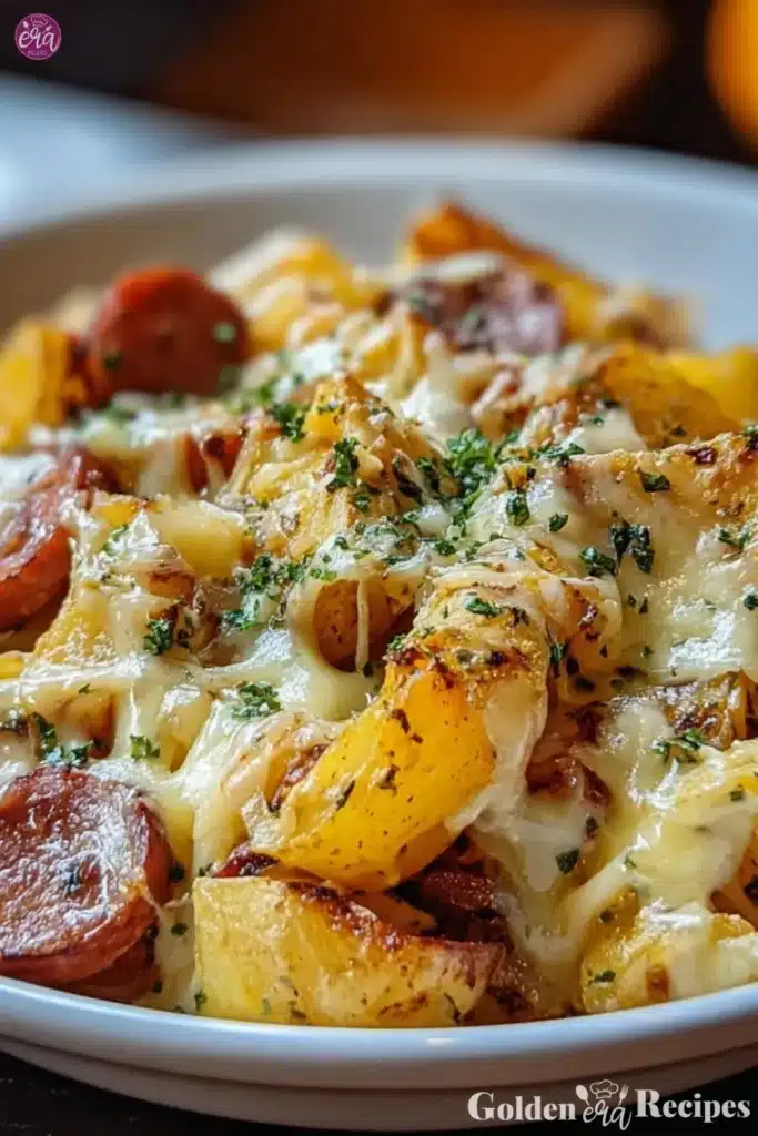 Cheesy Ranch Potatoes and Smoked Sausage
