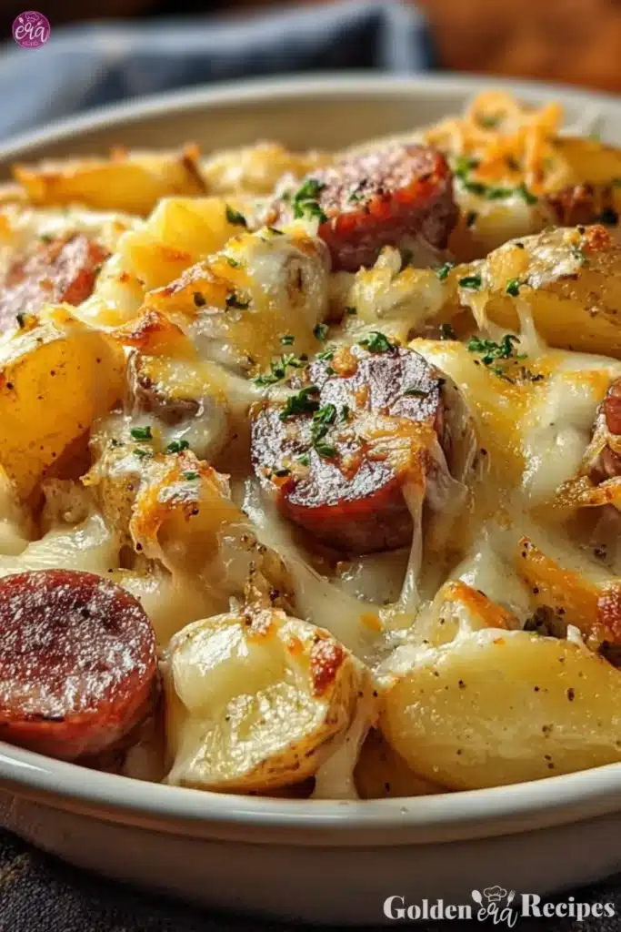 Easy Cheesy Ranch Potatoes and Smoked Sausage
