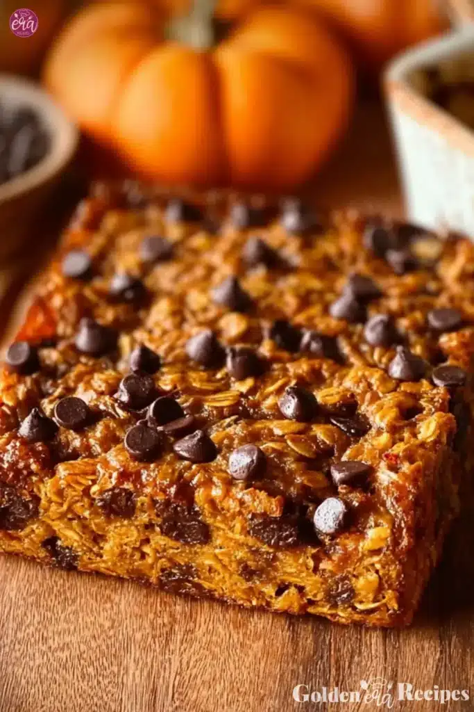 Classic Pumpkin Chocolate Chip Baked Oatmeal piece 
