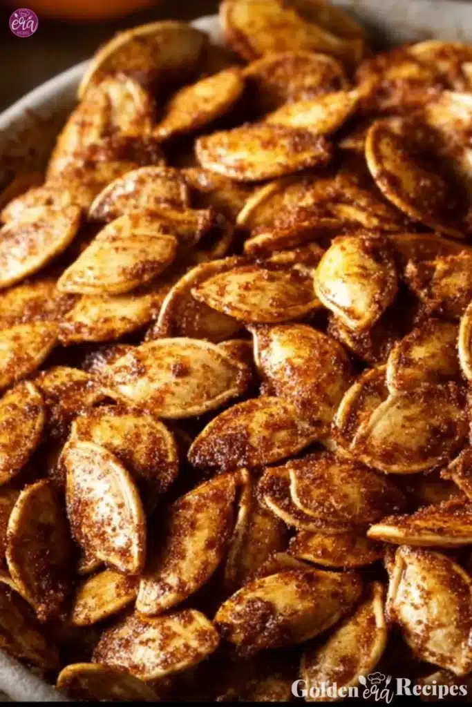 Cinnamon Sugar Roasted Pumpkin Seeds