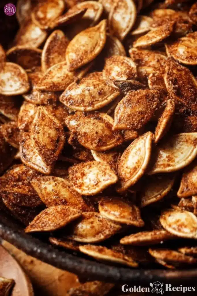 easy Cinnamon Sugar Roasted Pumpkin Seeds