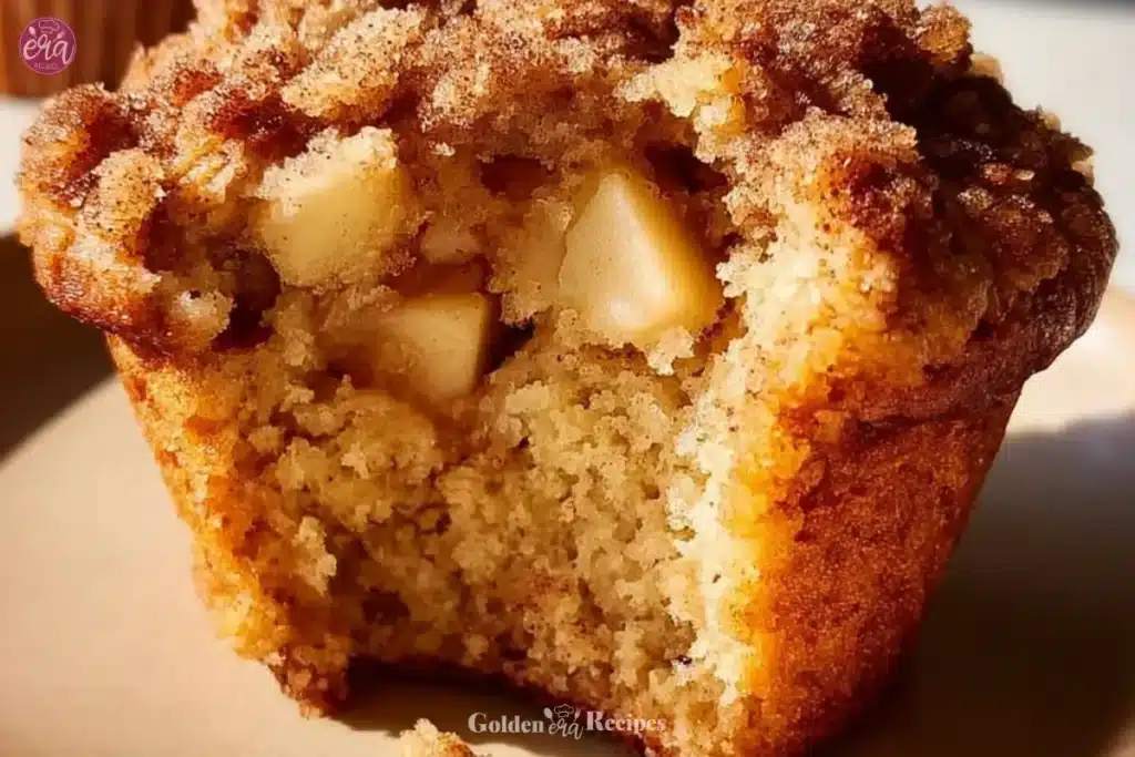 Apple Cinnamon Streusel Muffins 1 Freshly baked Apple Cinnamon Streusel Muffins on a cooling rack