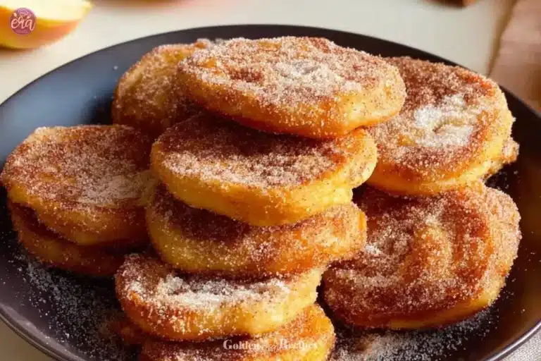 Healthy Apple Fritters 5 Freshly made apple fritters dusted with powdered sugar