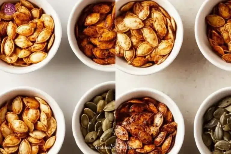 Crispy roasted pumpkin seeds seasoned to perfection for a healthy snack