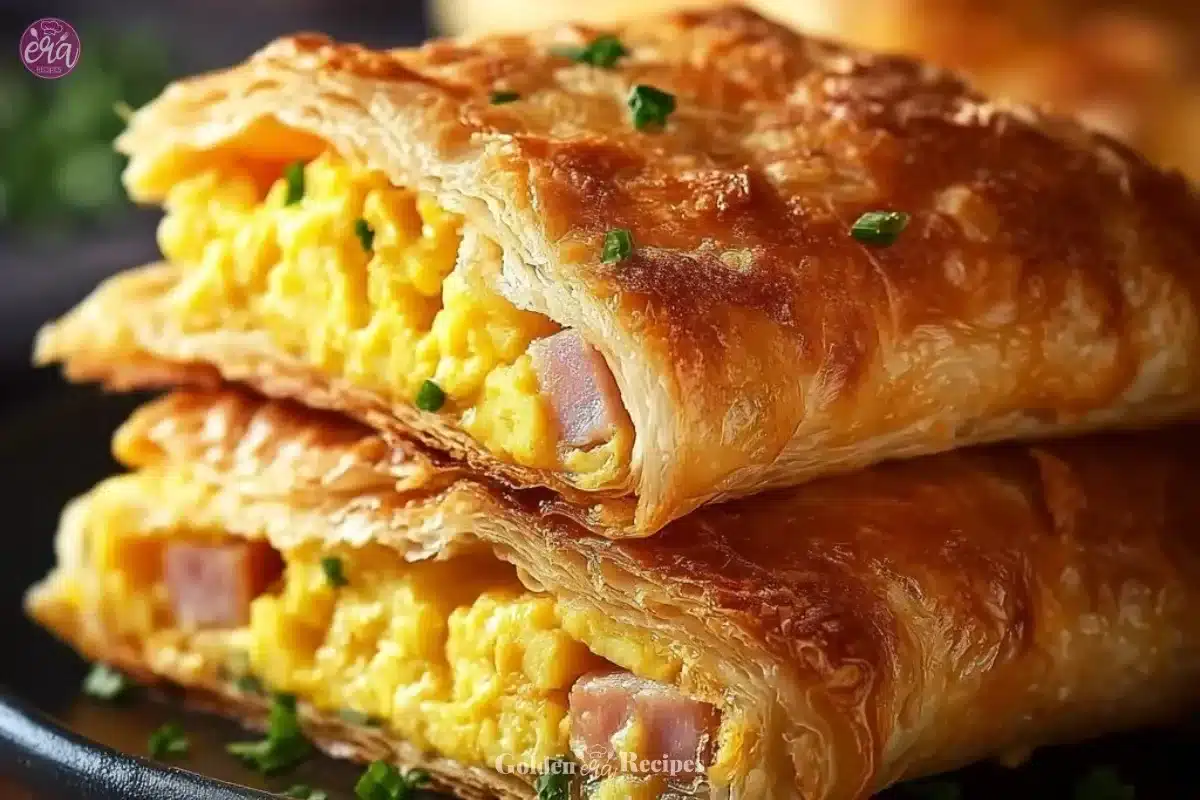 Delicious homemade breakfast hot pockets filled with eggs and cheese