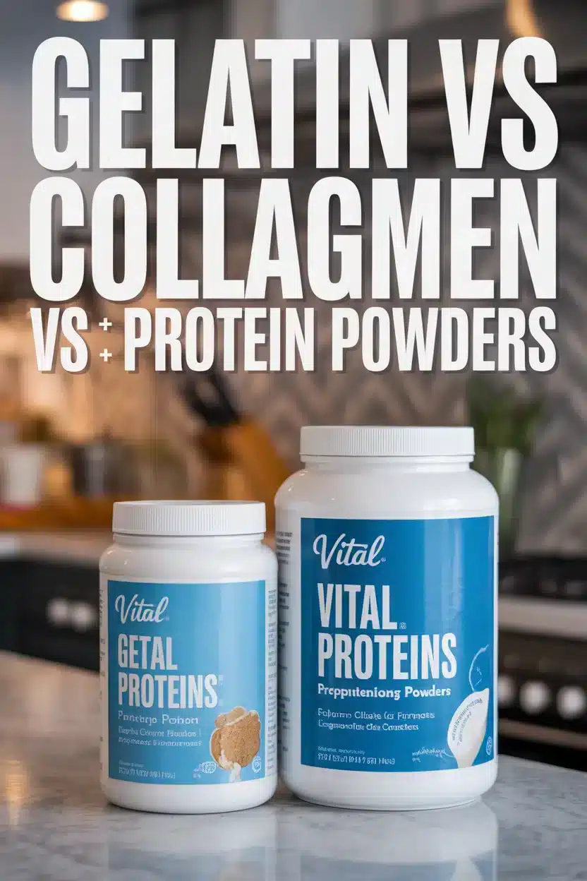 Gelatin vs Collagen vs Protein Powders protein vs gelatin Gelatin vs Collagen vs Protein Powders