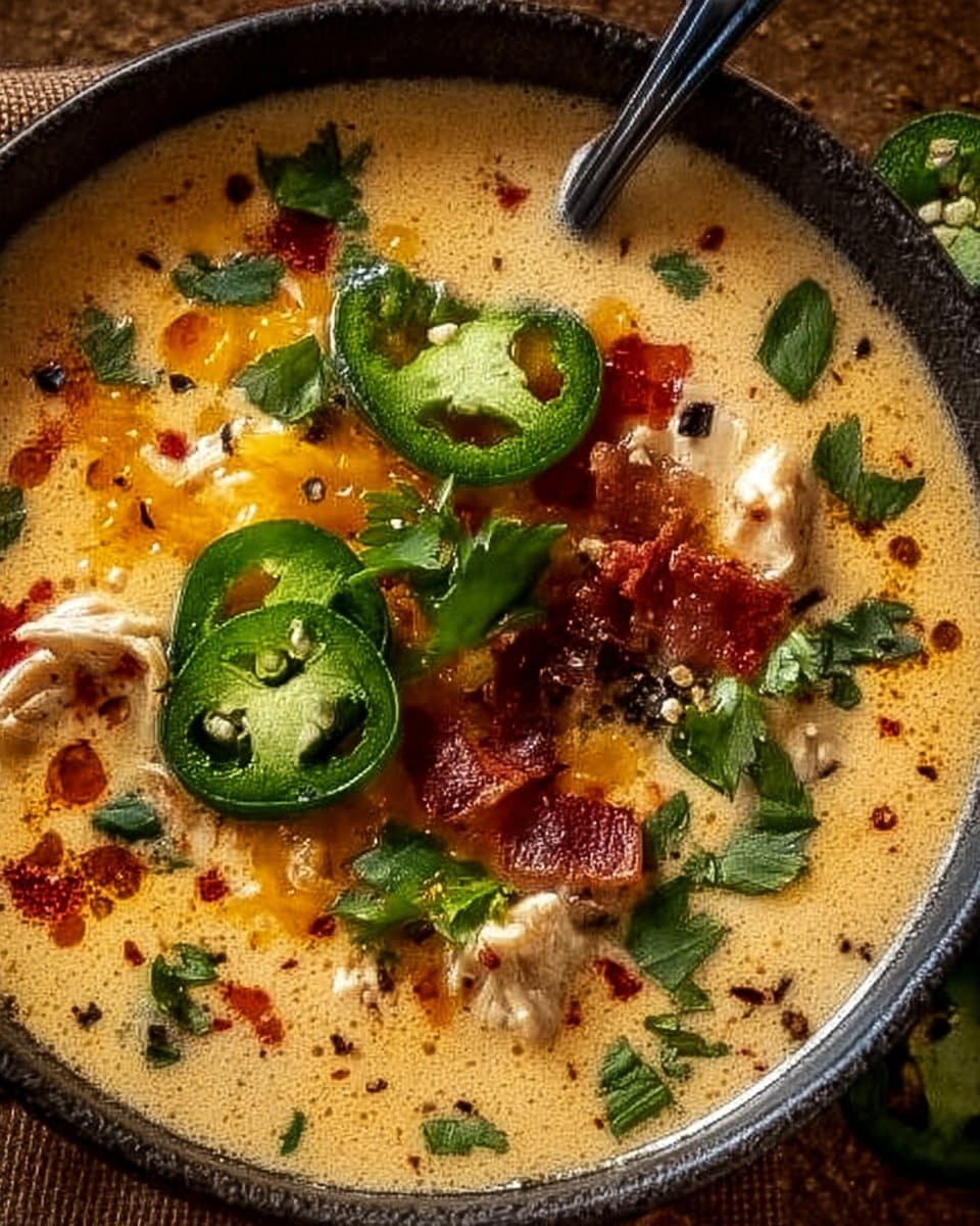 Spicy Jalapeño Popper Chicken Soup
