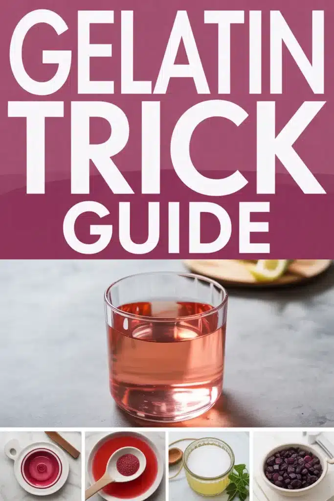 What Is the Gelatin Trick? Uses, Recipes & Truth Behind the Weight Loss Hack What is the gelatin trick Ingredients for gelatin trick: unflavored gelatin, tea, lemon, honey What is the gelatin trick