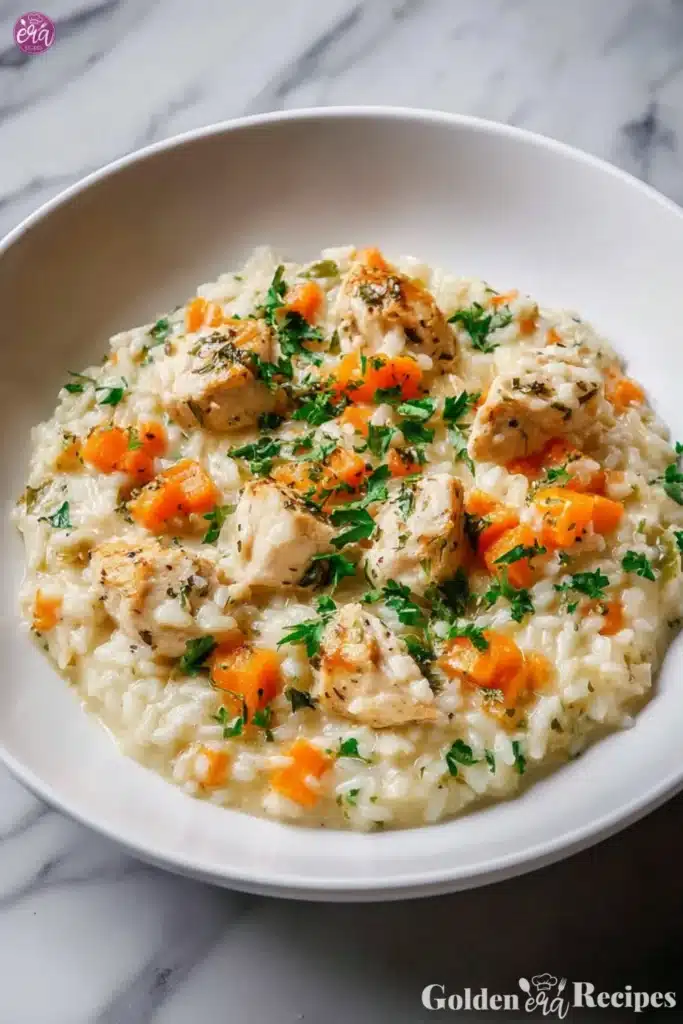 One-Pot Gluten-Free Chicken and Rice dish served in a bowl