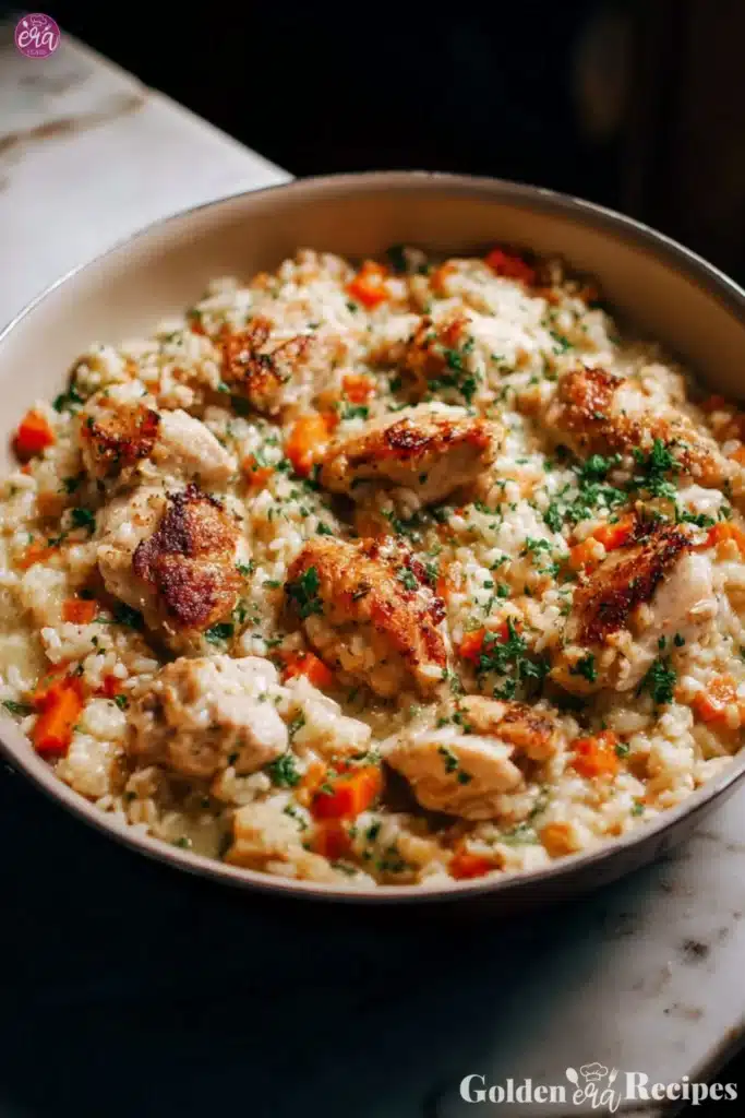 One-Pot Gluten-Free Chicken and Rice dish served in a bowl