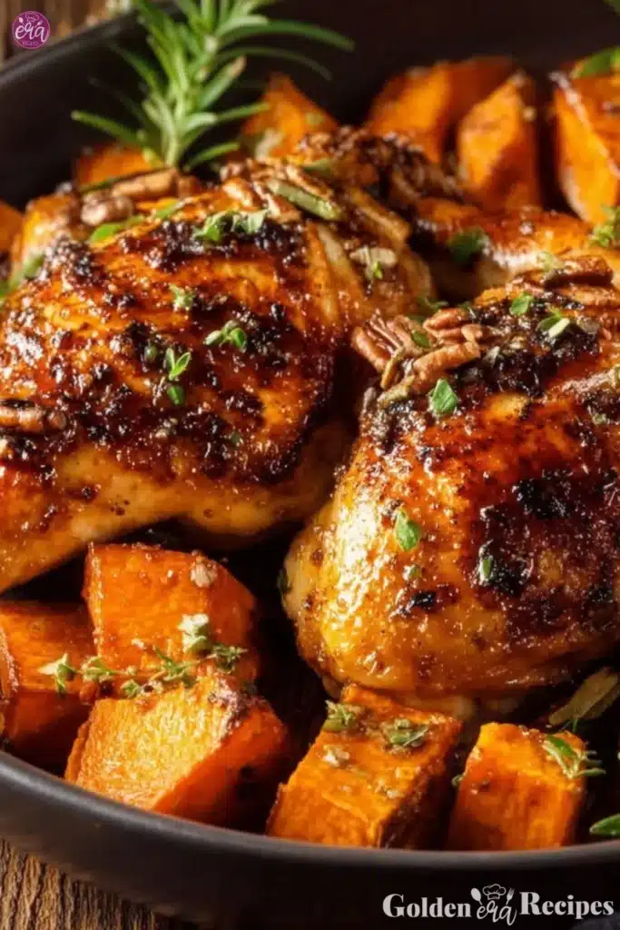 easy Maple-Glazed Chicken with Sweet Potatoes