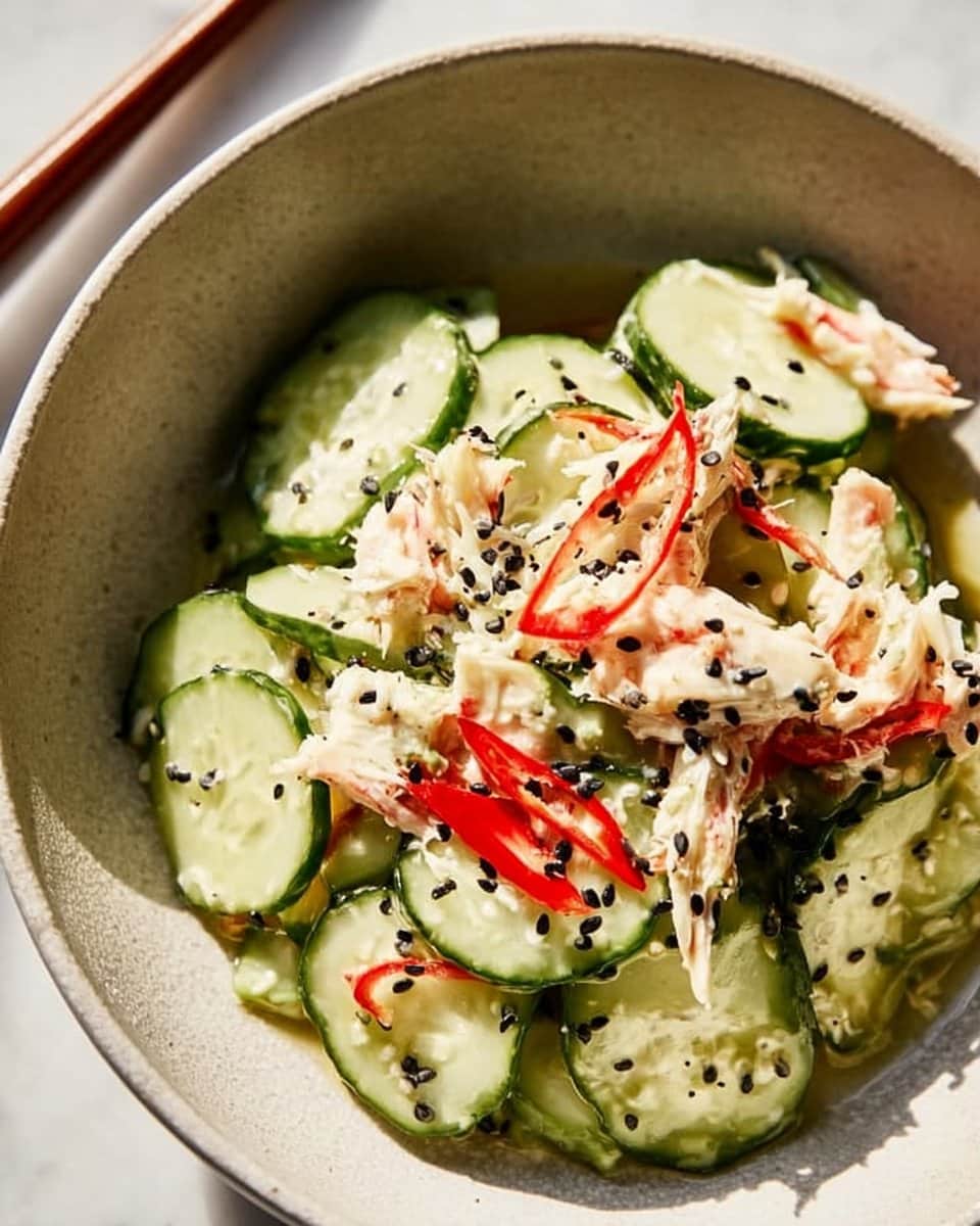 Flavorful California Roll Cucumber Salad