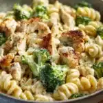 easy Creamy Rotisserie Chicken Broccoli Pasta