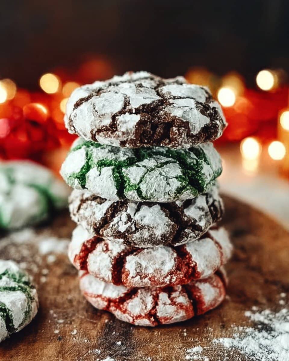 Christmas Crinkle Cookies